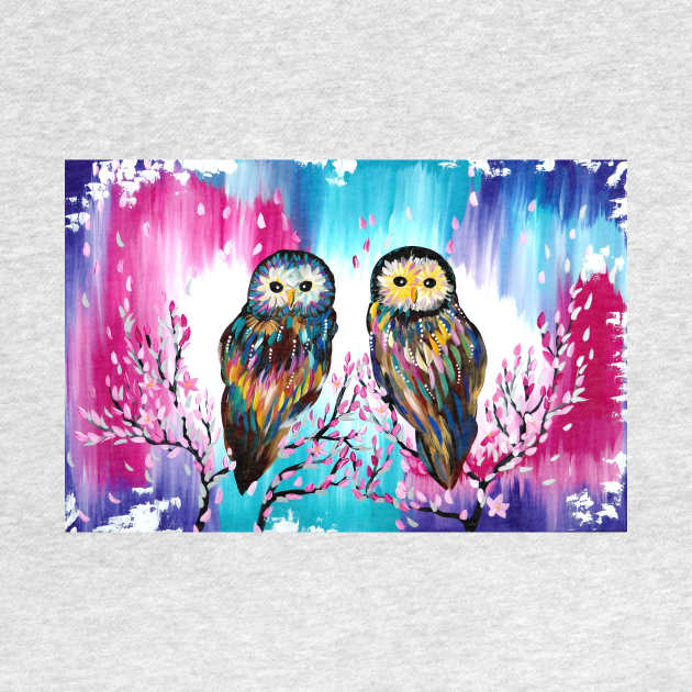 Pink, Purple and Owls by SheerJoy